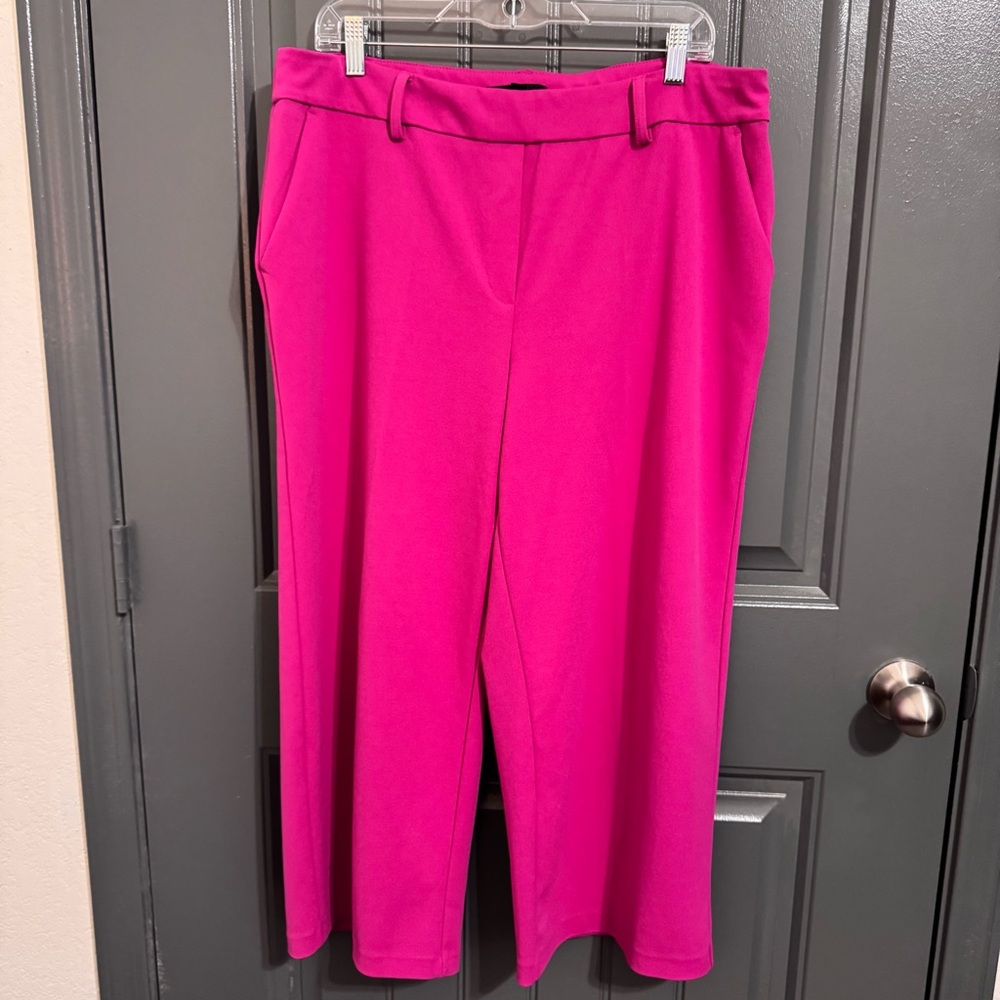 Jules & Leopold Wide Leg Pants in Hot Pink